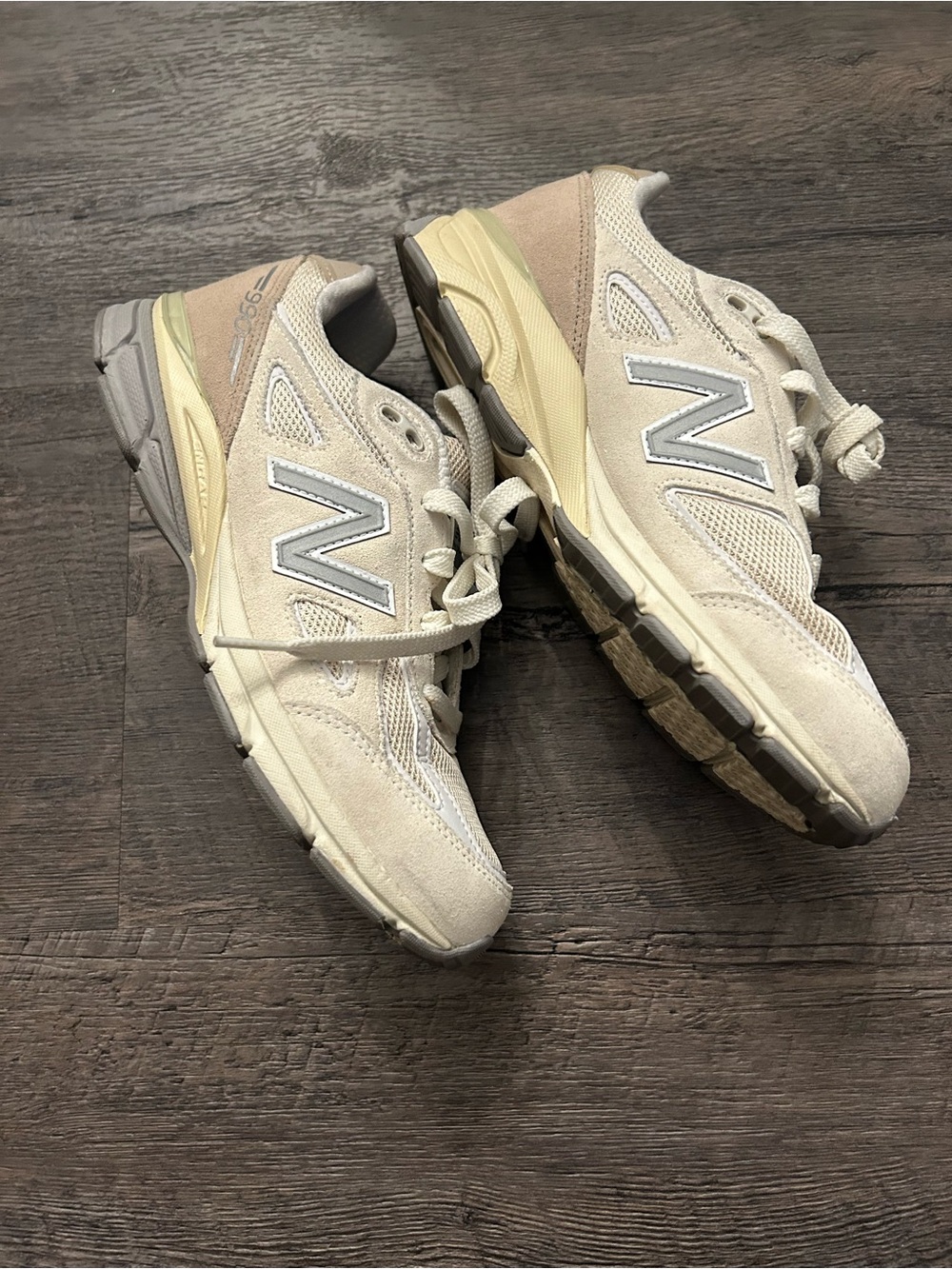 New Balance Cream & Tan Kids' Sneaker